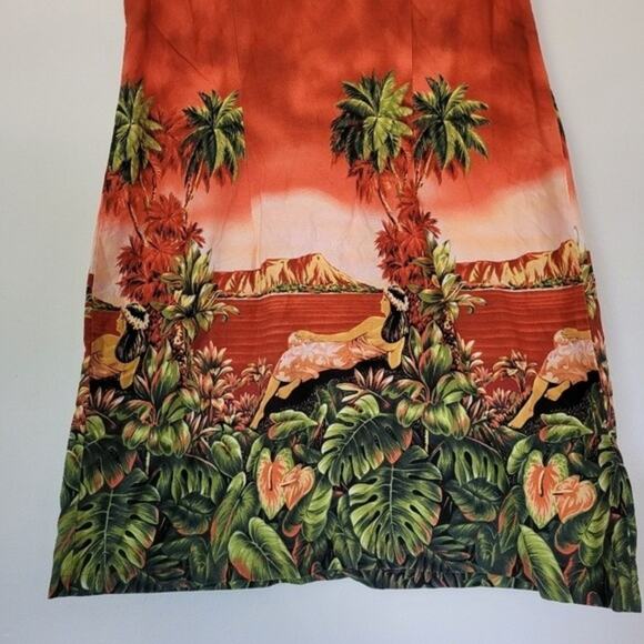 American Vintage Orange Tropical Print Mini Dress - Picture 3 of 10